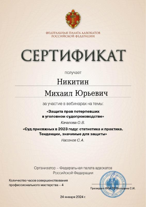 Защита прав потерпевших в уголовном судопроизводстве — документ Михаила Никитина
